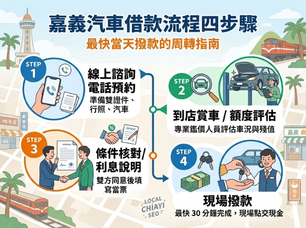 汽車借款流程，汽車貸款，辦理流程